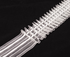 Шторная тесьма 100мм №1090 органза равномерная 2 нитки (кор.18 шт по 50 метр)