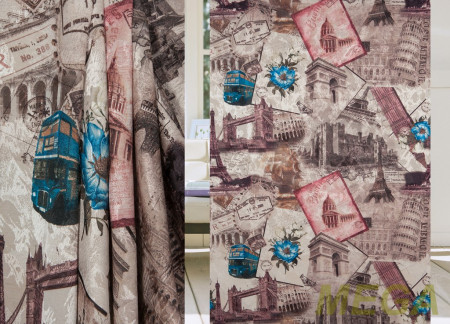 Ткани портьерные Печать Жаккард GL PP1114-2/150 P Pech